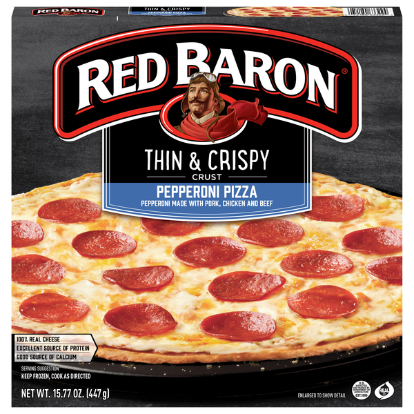 Red Baron Thin & Crispy Crust Pepperoni Pizza Frozen