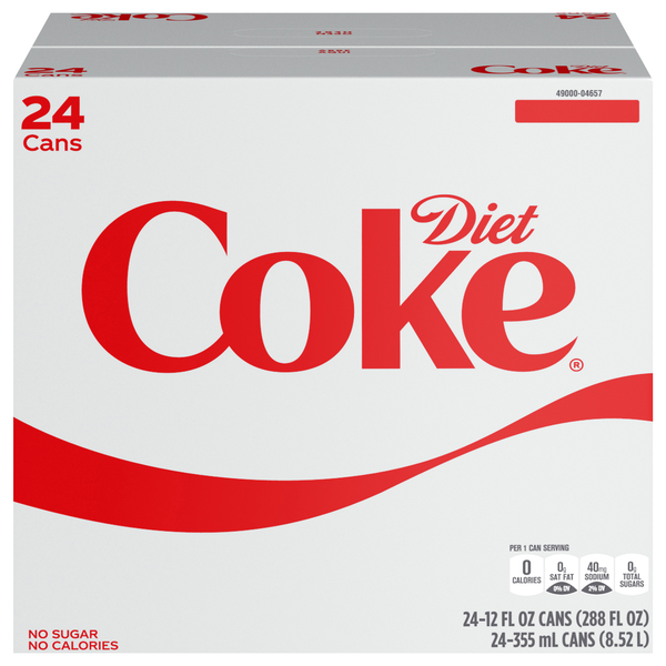 Diet Coke Cola Soda - 24 pk