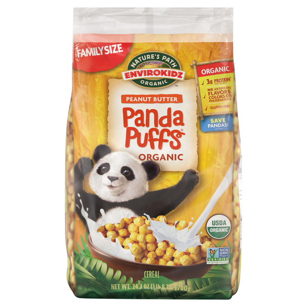 Nature's Path EnviroKidz Organic Gluten Free Panda Puffs PB Cereal