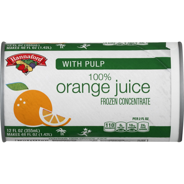 Hannaford 100% Orange Juice with Pulp Frozen Concentrate