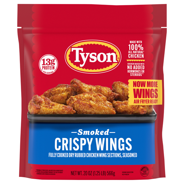 Tyson Fully Cooked Smoked Crispy Wings Frozen