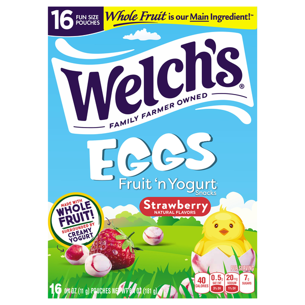 Welch's Fruit 'n Yogurt Eggs Strawberry - 16 ct