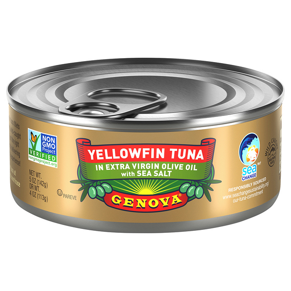 Save on Genova Yellowfin Tuna in Extra Virgin Olive Oil with Sea Slt