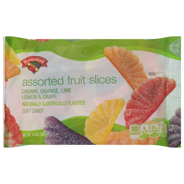 Hannaford Assorted Fruit Slices Soft Candy