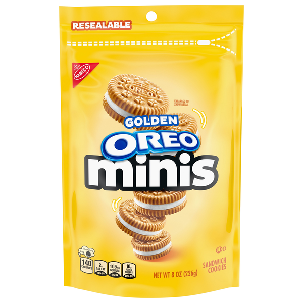 OREO Mini Golden Sandwich Cookies Recloseable Sak