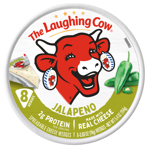 The Laughing Cow Creamy Jalapeno Spreadable Cheese Wedges - 8 ct