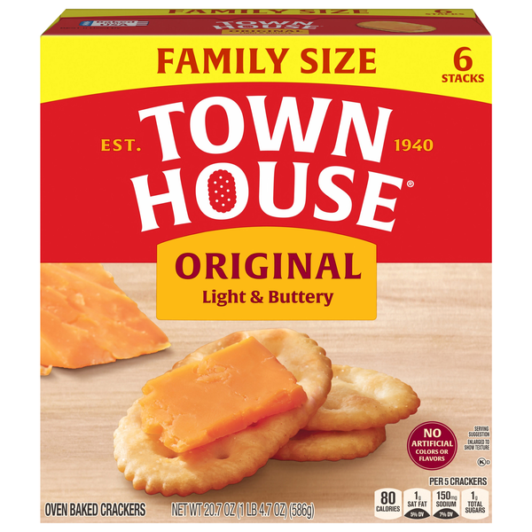 Town House Original Oven Baked Crackers Family Size