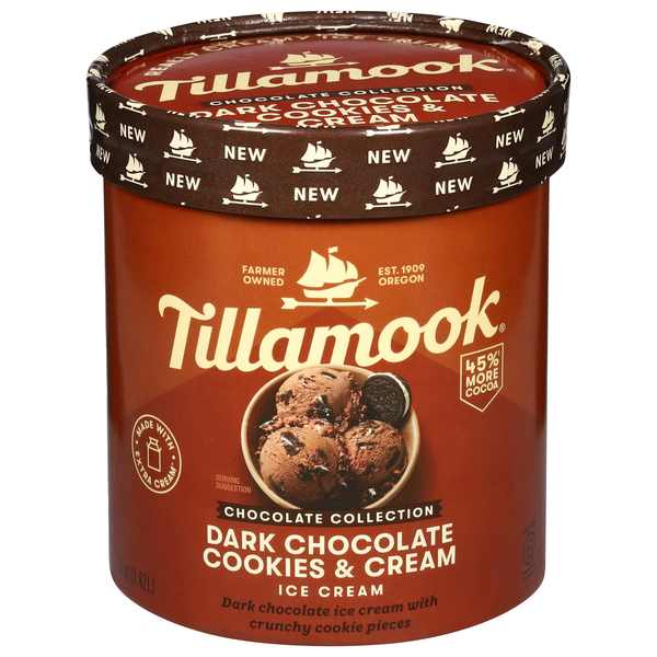Tillamook Dark Chocolate Cookies & Cream Ice Cream