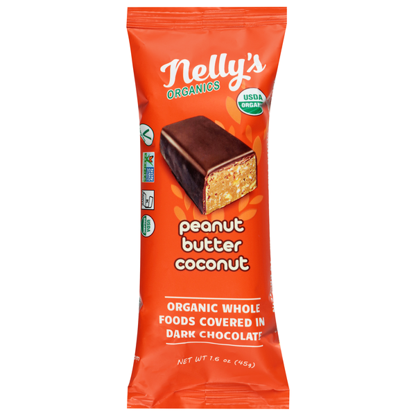 Nelly's Organics Peanut Butter Coconut Bars Refrigerated
