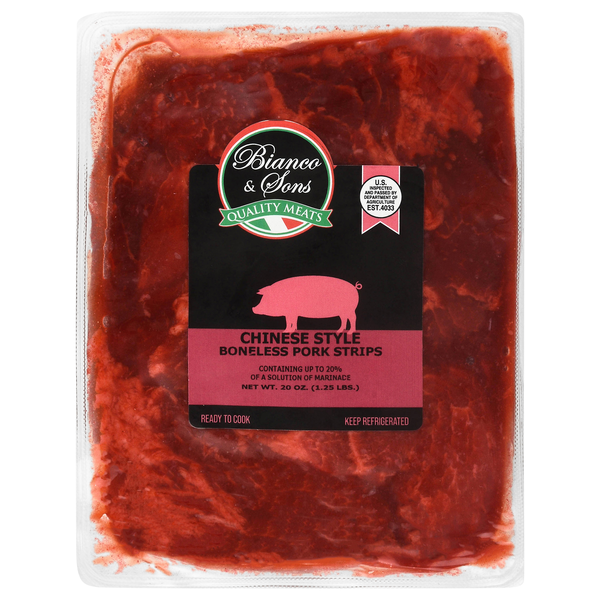 Bianco & Sons Chinese Style Boneless Pork Strips Fresh