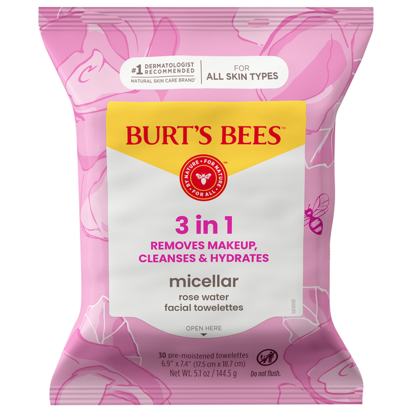 Burt's Bees Micellar Makeup Removing Towelettes with Rose Water