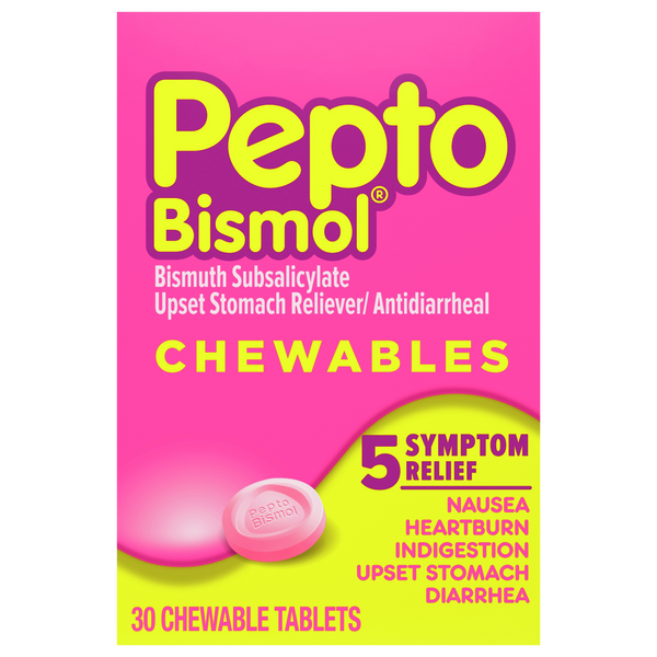 Save on Pepto Bismol 5 Symptom Digestive Relief Chewable Tablets Order