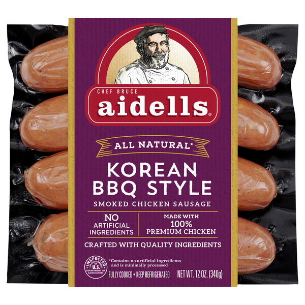 Aidells Natural Korean BBQ Style Smoked Chicken Sausage - 4 ct