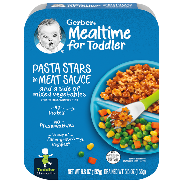 Gerber Toddler Pasta Stars in Meat Sauce