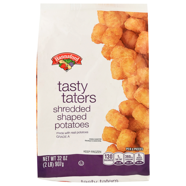 Hannaford Tasty Taters Shredded Shaped Potatoes Frozen