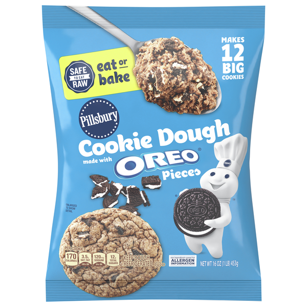 Pillsbury Cookie Dough with Oreo Pieces - 12 ct