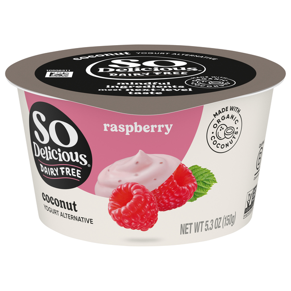 So Delicious Dairy Free Vegan Raspberry Coconutmilk Yogurt Alternative Cup