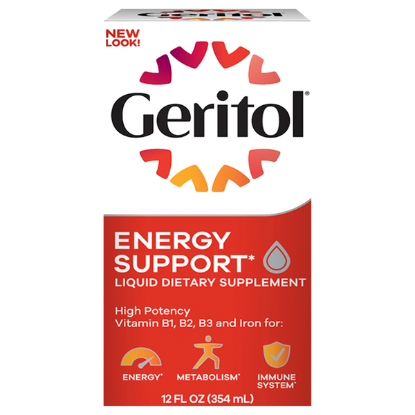 Geritol Energy Support B-Vitamins & Iron Liquid Supplement