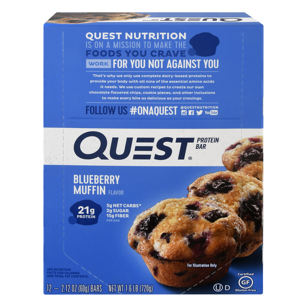 Save on Quest High Protein Bar Blueberry Muffin Low Carb Keto 12 ct