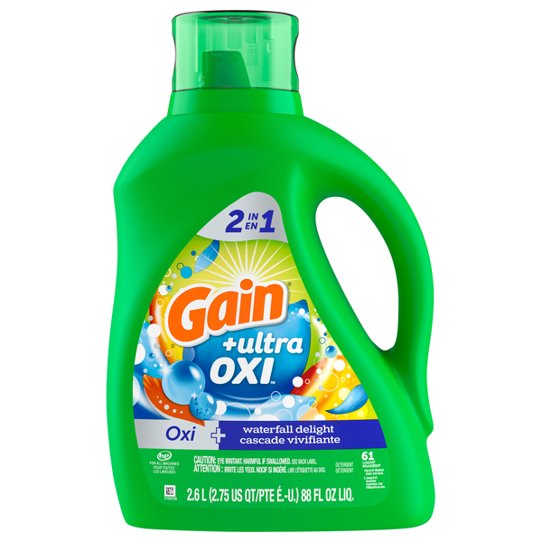 Gain + Ultra Oxi Waterfall Delight Liquid Laundry Detergent