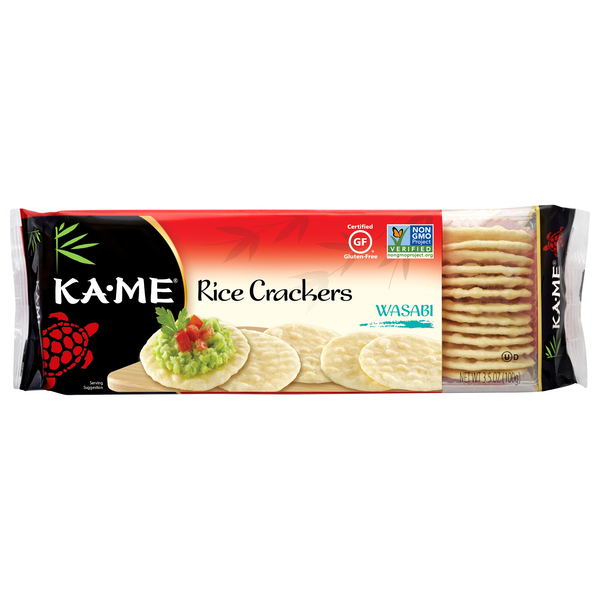 KA-ME Gluten Free Wasabi Rice Crackers