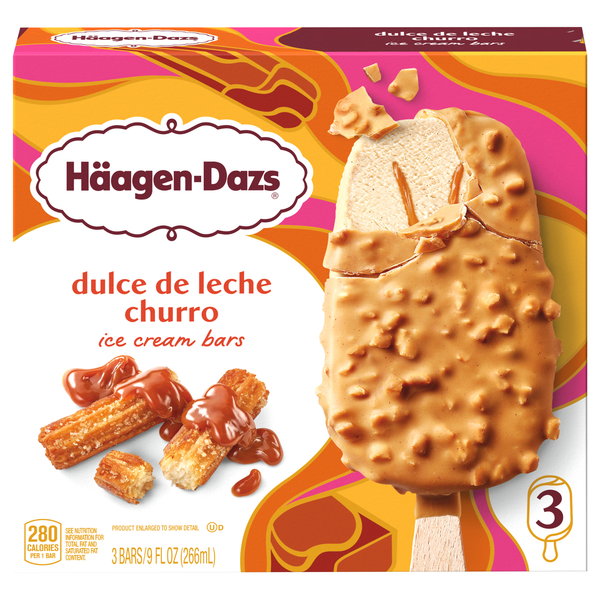 Haagen-Dazs Dulce De Leche Churro Ice Cream Bars - 3 ct