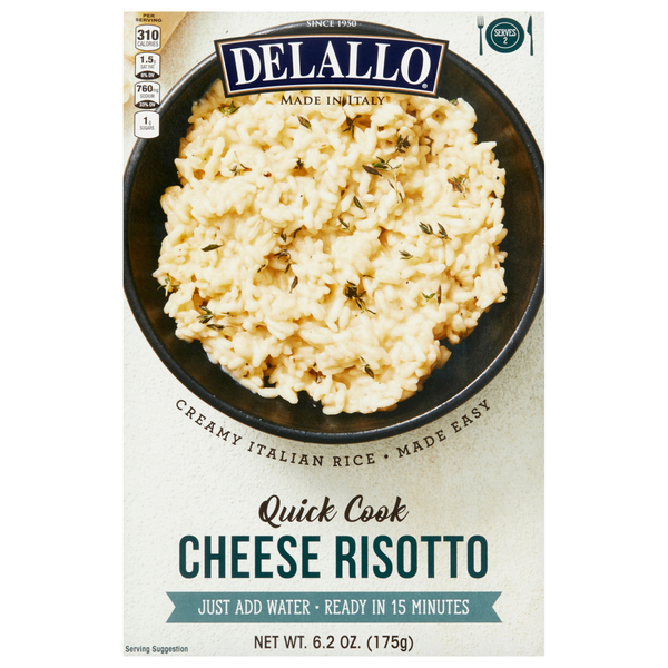 DeLallo Quick Cook Cheese Risotto Italian Rice