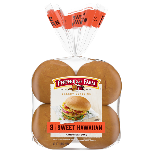 Pepperidge Farm Sweet Hawaiian Hamburger Buns - 8 ct