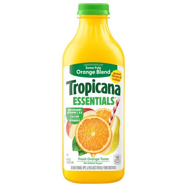 Tropicana Essentials Some Pulp Orange Blend Juice