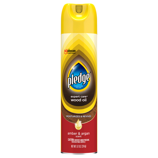 Save on Pledge Amber & Argan Scent Wood Oil Aerosol Spray Order Online Delivery Food Lion