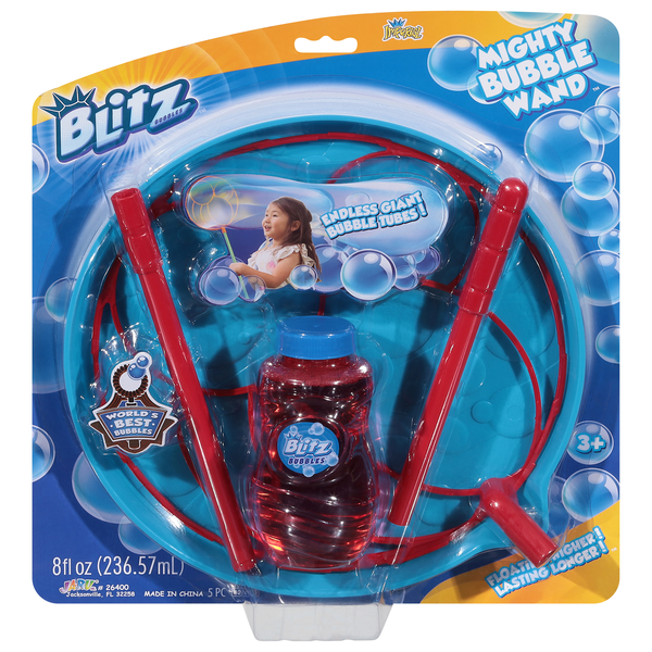 Imperial Toy Blitz Bubbles Blue & Red Mighty Bubble Wand