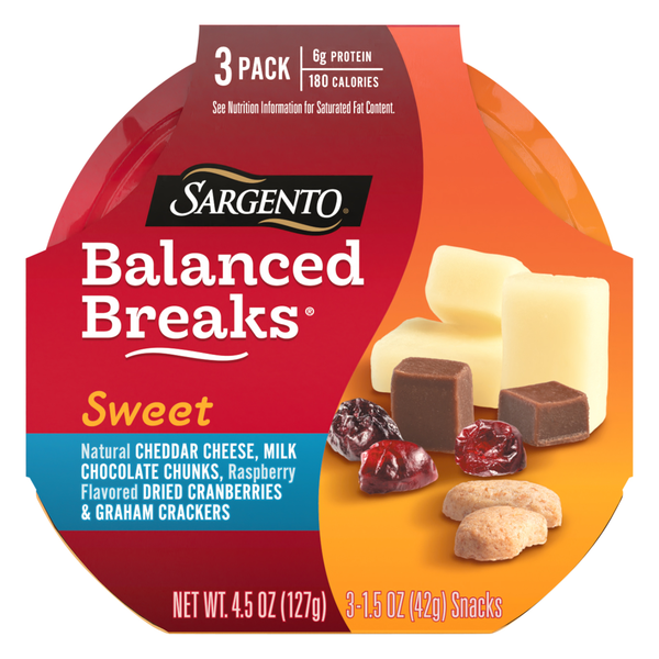 Save on Sargento Balanced Breaks Sweet Cheddar/Cranberries/Graham Crackers 3 ct Order Online