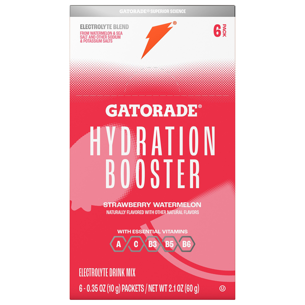 Gatorade Hydration Booster Strawberry Watermelon Electrolyte Drink Mix - 6 ct