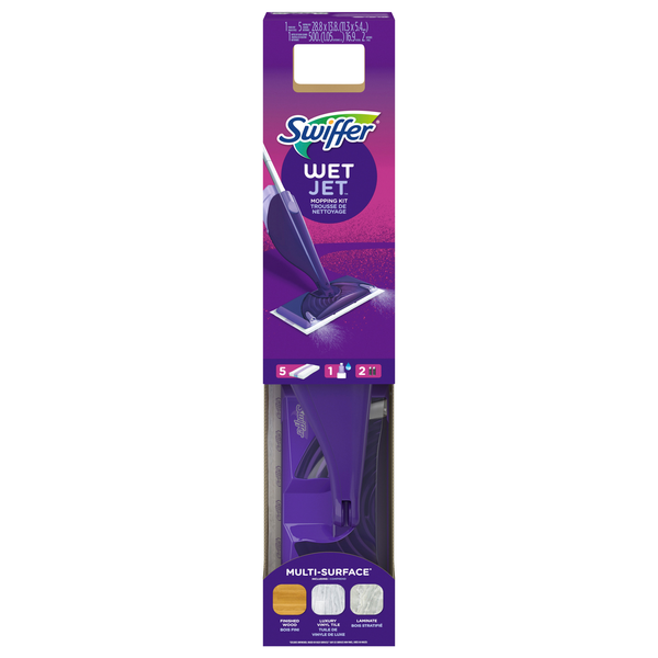 Swiffer WetJet Mopping Starter Kit (1 Mop 2 Pads 1 Solution)