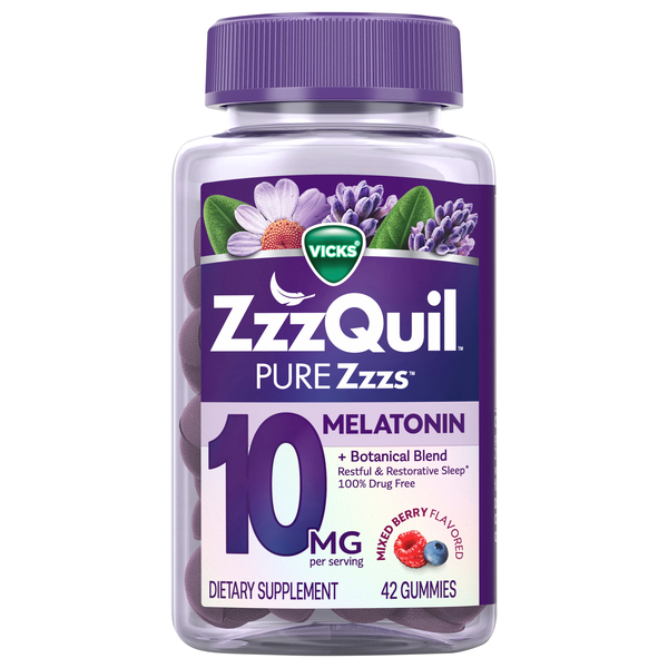 Vicks ZzzQuil PURE Zzzs 10mg Melatonin Gummies