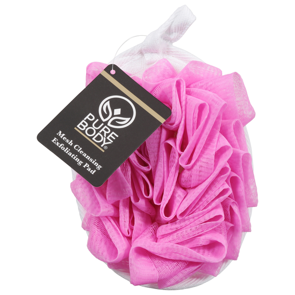Pure Body Mesh Cleansing Exfoliating Pad Pink