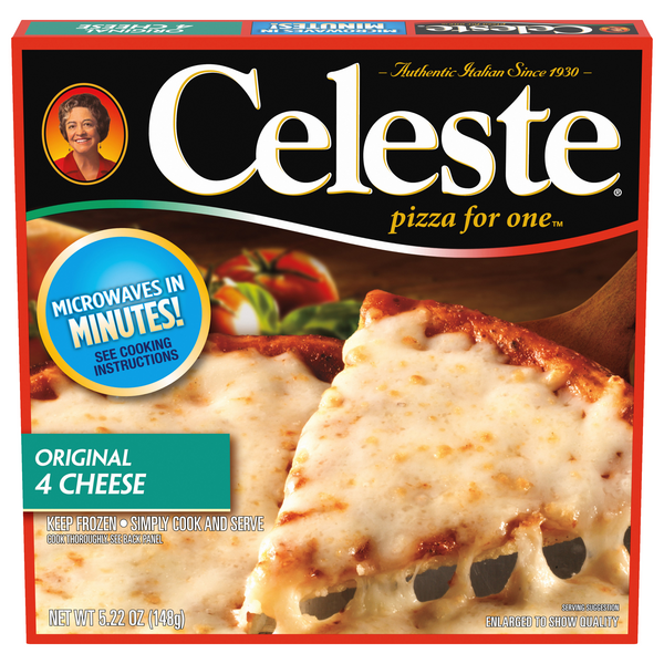 Celeste Pizza For One Original 4 Cheese Frozen Microwavable
