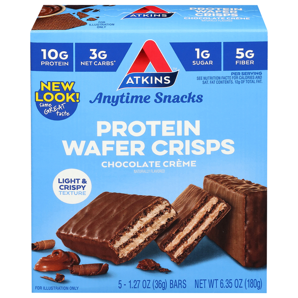 Atkins Snack Protein Wafer Crisps Chocolate Creme - 5 ct