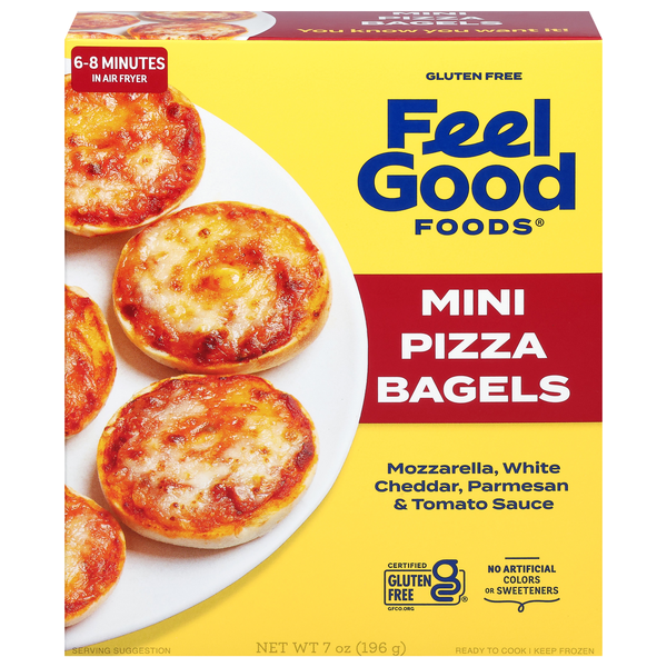 Save on Feel Good Foods Gluten Free Mini Pizza Bagels - 9 ct