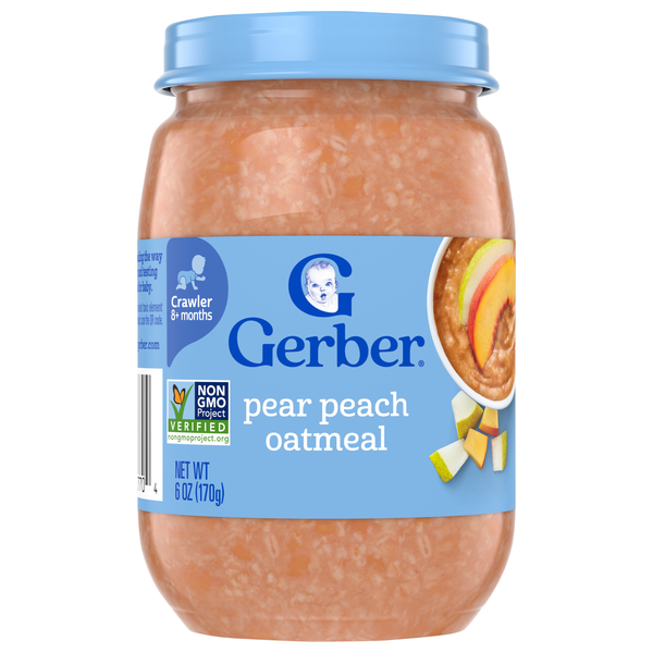 Gerber Natural 3rd Baby Food Natural Pear Peach Oatmeal