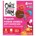 Once Upon a Farm Organic Strawberry Shortcake Wheels Soft Baked Bars - 4ct