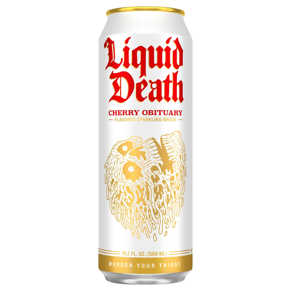 Liquid Death Cherry Obituary Flavored Sparkling Water
