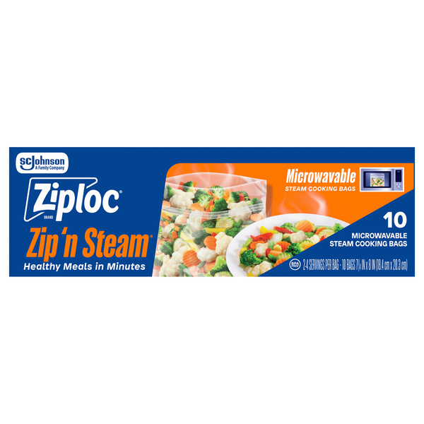 Ziploc Zip'n Steam Microwavable Steam Cooking Bags