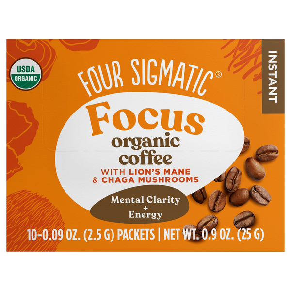 Four Sigmatic Organic Think Mental Focus + Energy Instant Coffee Packets