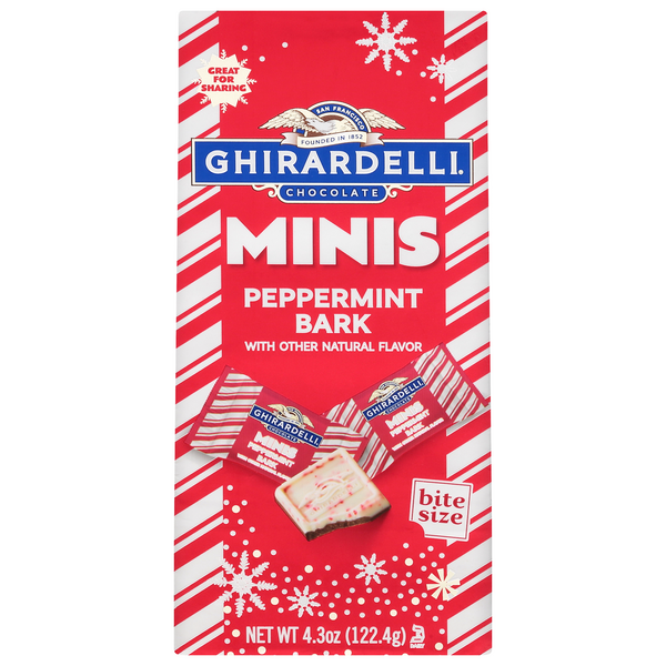 Ghirardelli Christmas Peppermint Bark Minis Candy
