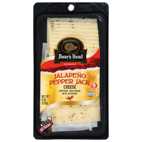 Boar's Head Jalapeno Pepper Jack Cheese (Pre-Sliced)