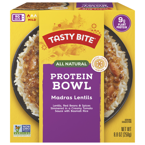 Tasty Bite 90 Second All Natural Madras Lentils Protein Bowl