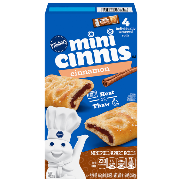 Pillsbury Mini Cinnis Cinnamon Pull-Apart Rolls - 4 ct Frozen