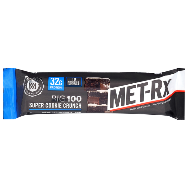 MET-Rx Big 100 Super Cookie Crunch 32g Protein Meal Replacement Bar