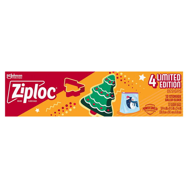 Ziploc Christmas Limited Edition Slider Gallon Food Storage Bags